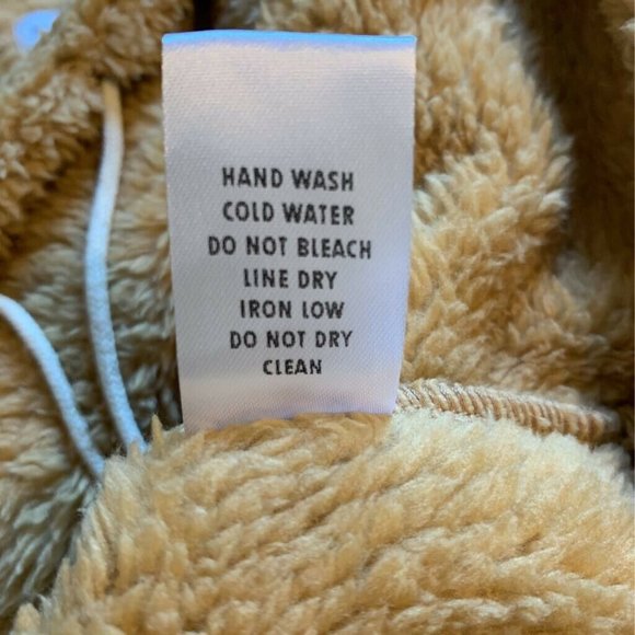 Hyfve Womens Fuzzy Cropped Hoodie Brown Tan Med - Picture 8 of 10